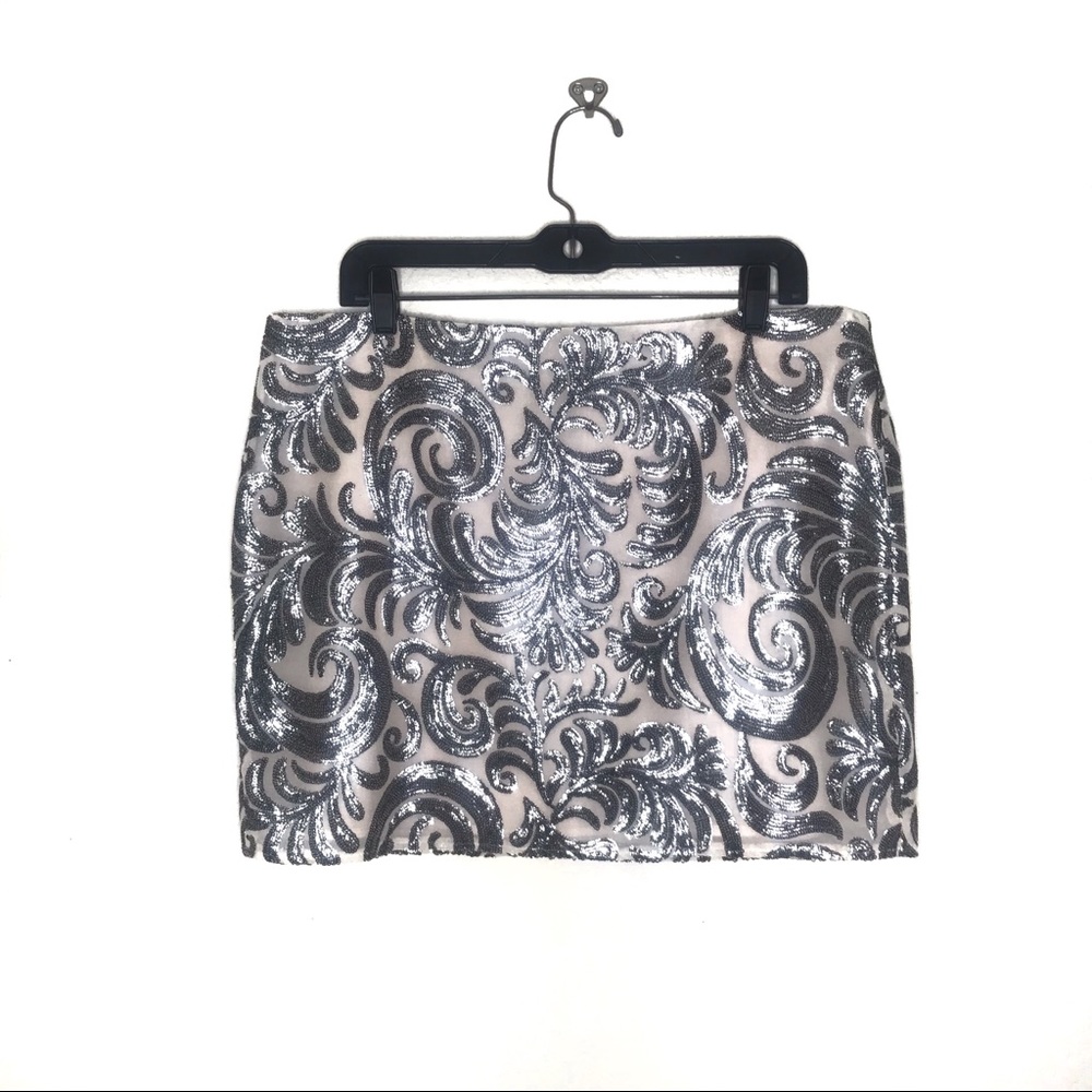 Sequin Art Deco Mini Skirt